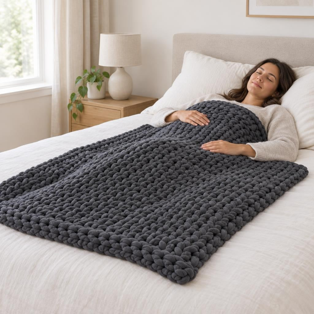 Couverture lestée en coton